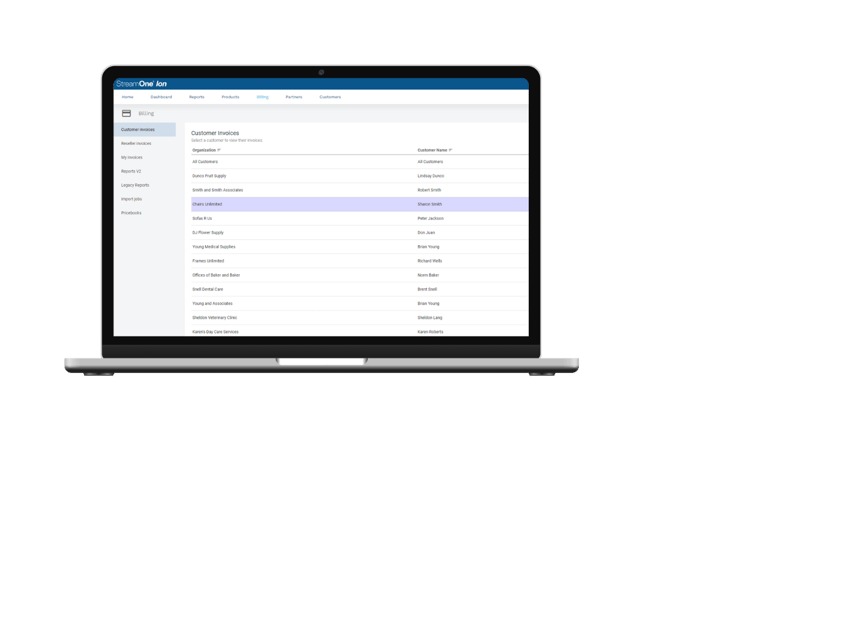 StreamOne Billing Tab
